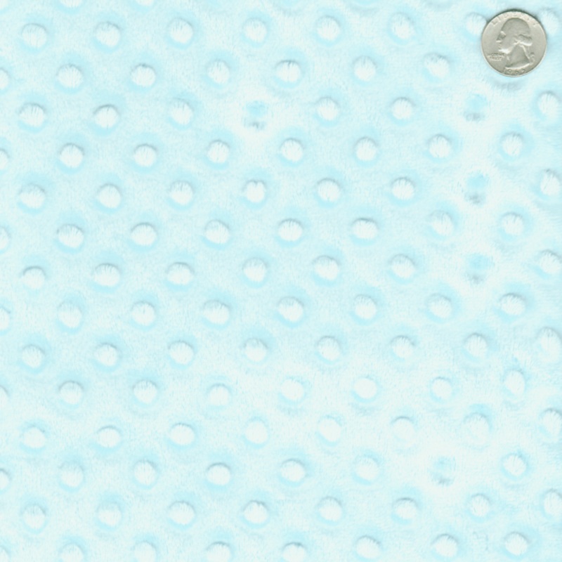12 YD Bolt-Light Blue Minky Dot Fabric