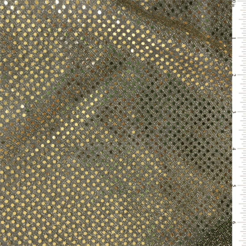 12 YD Bolt-Black/Gold Sequin Knit Fabric