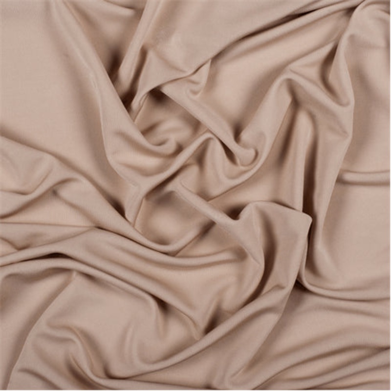 Runway Silks Beige Matte Jersey Fabric – Reorderable