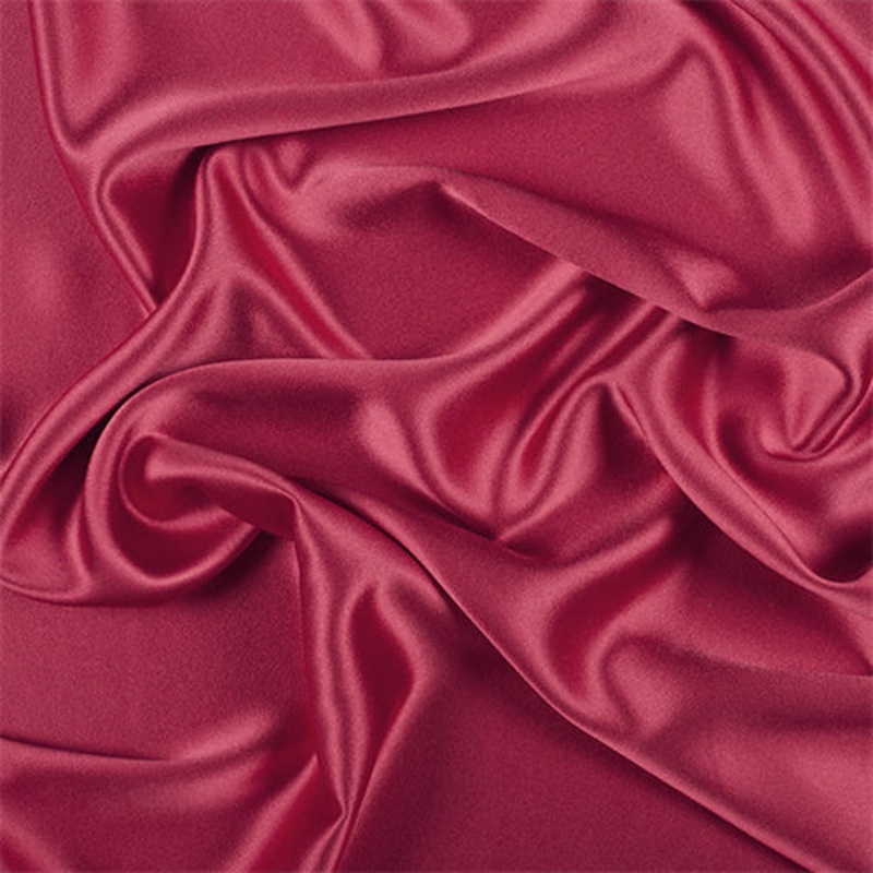 Runway Silks Dark Red Silk Crepe Back Satin Fabric – Reorderable