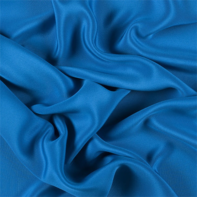 Runway Silks Bright Blue 4 Ply Silk Crepe Fabric – Reorderable