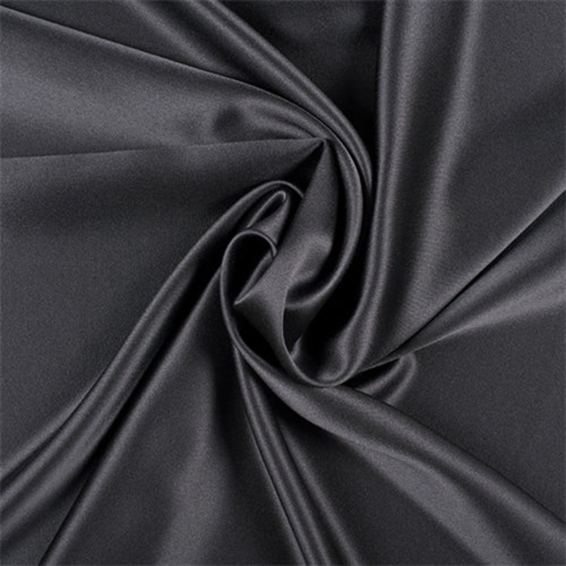 Runway Silks Dark Gray Silk Crepe Back Satin Fabric – Reorderable