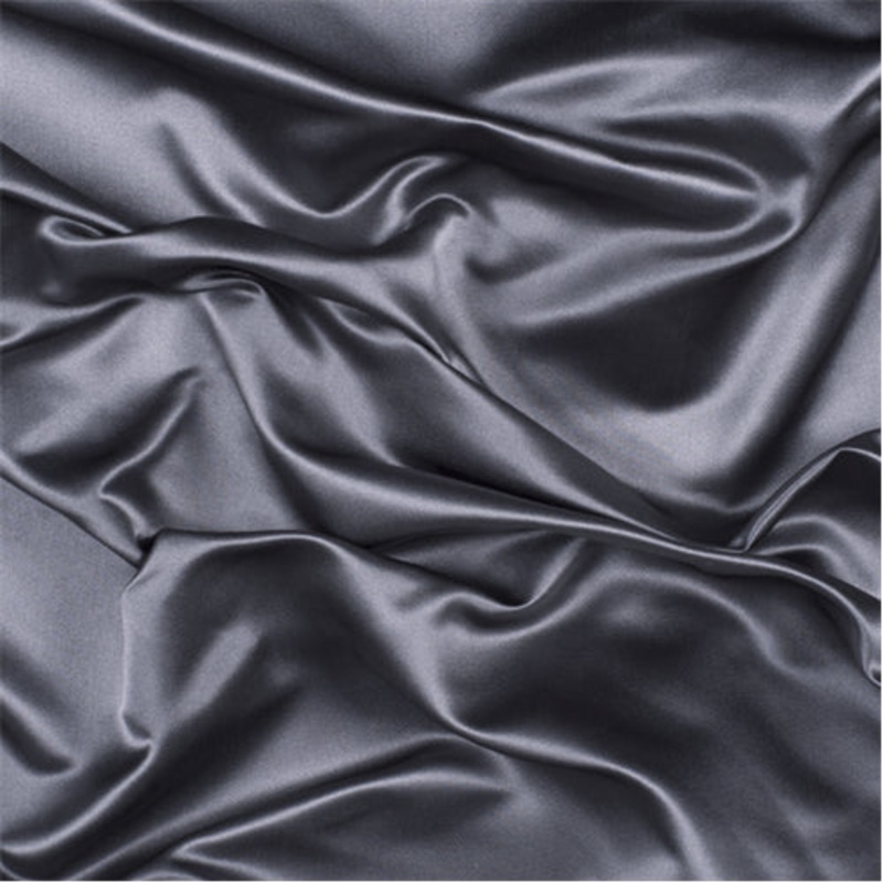 Runway Silks Dark Gray Silk Duchess Satin Fabric – Reorderable