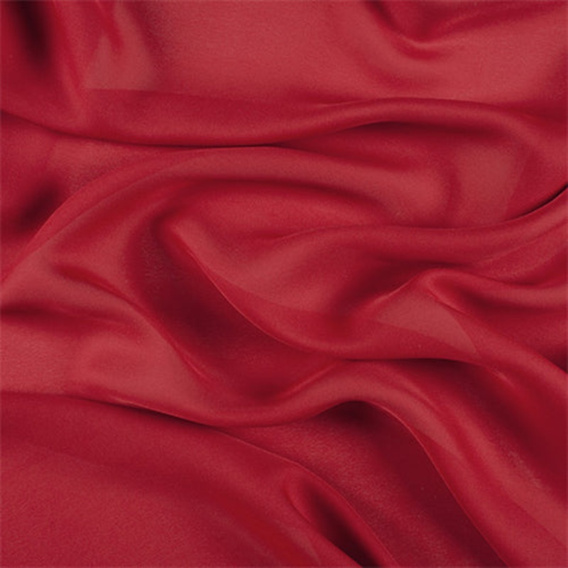 Runway Silks Dark Red Silk Double Georgette Fabric – Reorderable