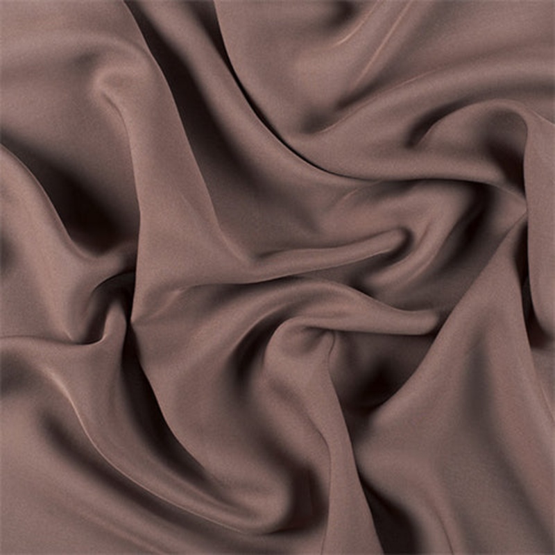 Runway Silks Dark Taupe Silk Double Georgette Fabric – Reorderable