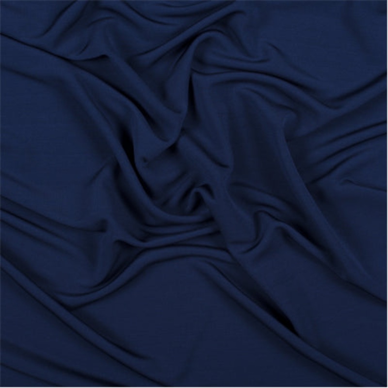 Runway Silks Navy Blue Matte Jersey Fabric – Reorderable