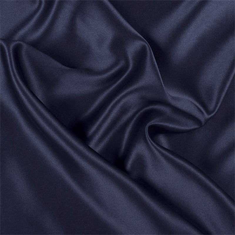 Runway Silks Navy Blue Silk Crepe Back Satin Fabric – Reorderable