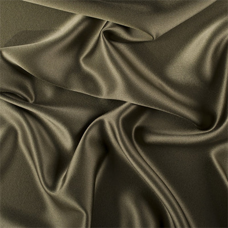 Runway Silks Olive Green Silk Crepe Back Satin Fabric – Reorderable