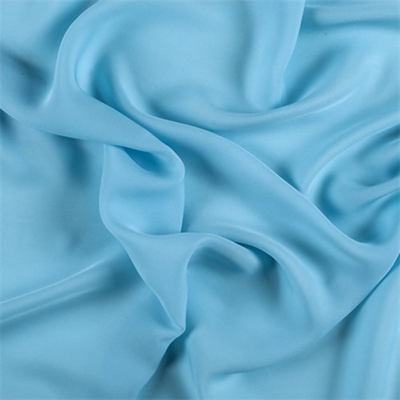 Runway Silks Aqua Silk Double Georgette Fabric – Reorderable