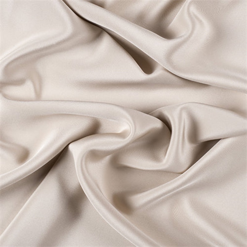 Runway Silks Beige 4 Ply Silk Crepe Fabric – Reorderable