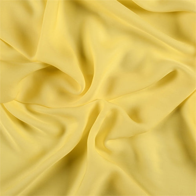 Runway Silks Bright Yellow Silk Double Georgette Fabric – Reorderable