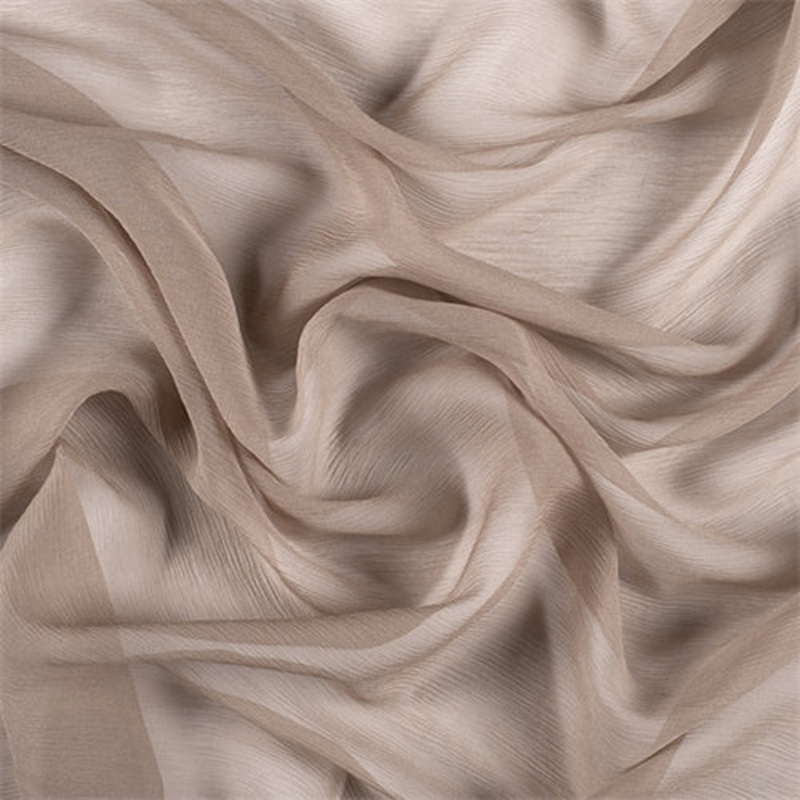 Runway Silks Bronze Crinkled Silk Chiffon Fabric – Reorderable