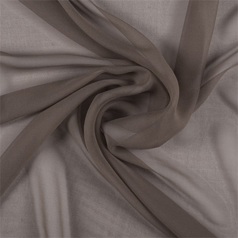 Runway Silks Brown Wide Silk Chiffon Fabric – Reorderable