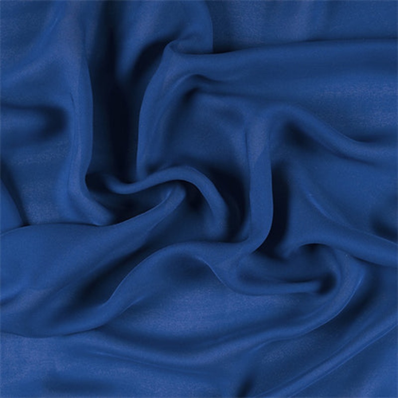 Runway Silks Dark Blue Silk Double Georgette Fabric – Reorderable