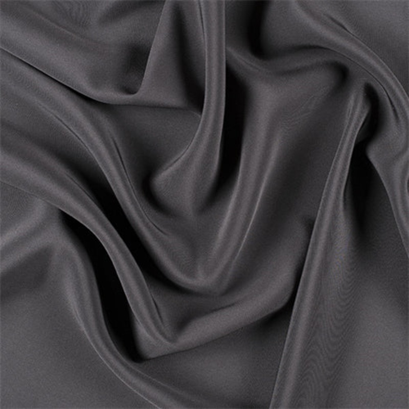 Runway Silks Dark Gray 4 Ply Silk Crepe Fabric – Reorderable