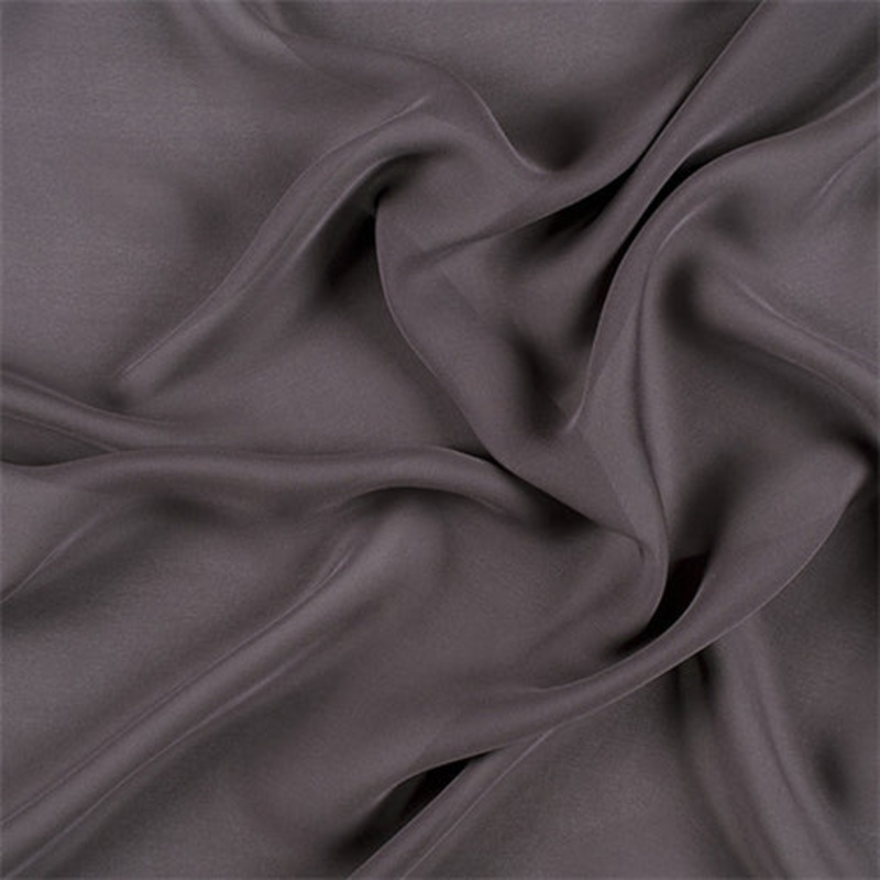 Runway Silks Dark Gray Silk Double Georgette Fabric – Reorderable