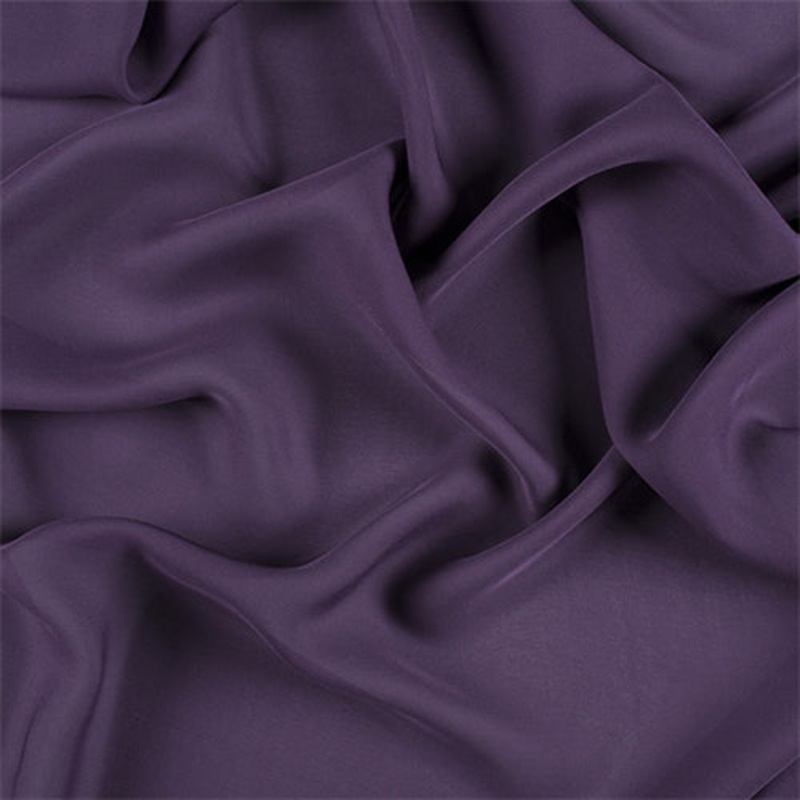 Runway Silks Eggplant Silk Double Georgette Fabric – Reorderable