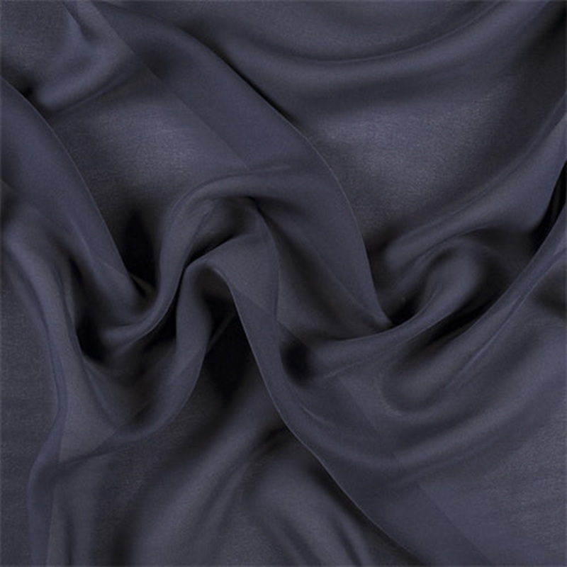 Runway Silks Navy Blue Silk Double Georgette Fabric – Reorderable