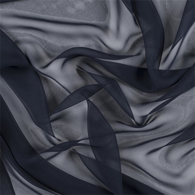 Runway Silks Navy Blue Wide Silk Chiffon Fabric – Reorderable