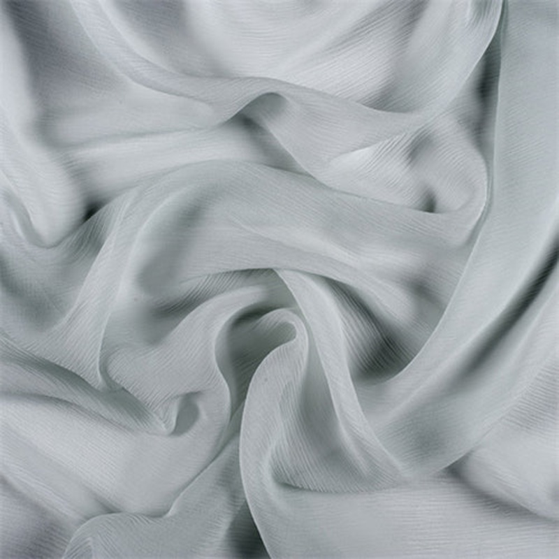 Runway Silks Pale Blue Crinkled Silk Chiffon Fabric – Reorderable