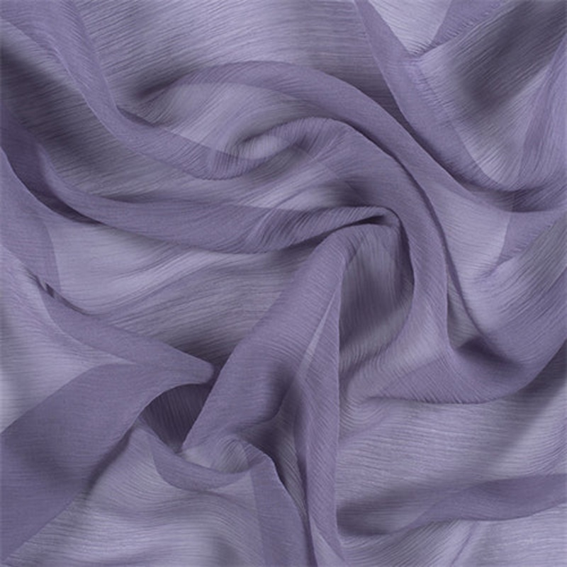 Runway Silks Amethyst Crinkled Silk Chiffon Fabric – Reorderable