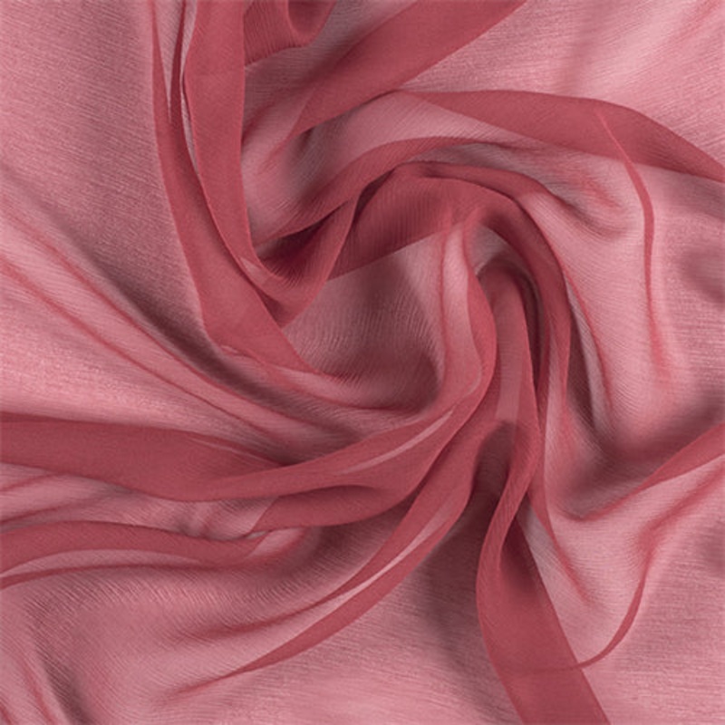 Runway Silks Antique Red Crinkled Silk Chiffon Fabric – Reorderable