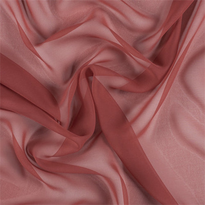 Runway Silks Antique Red Silk Chiffon Fabric – Reorderable