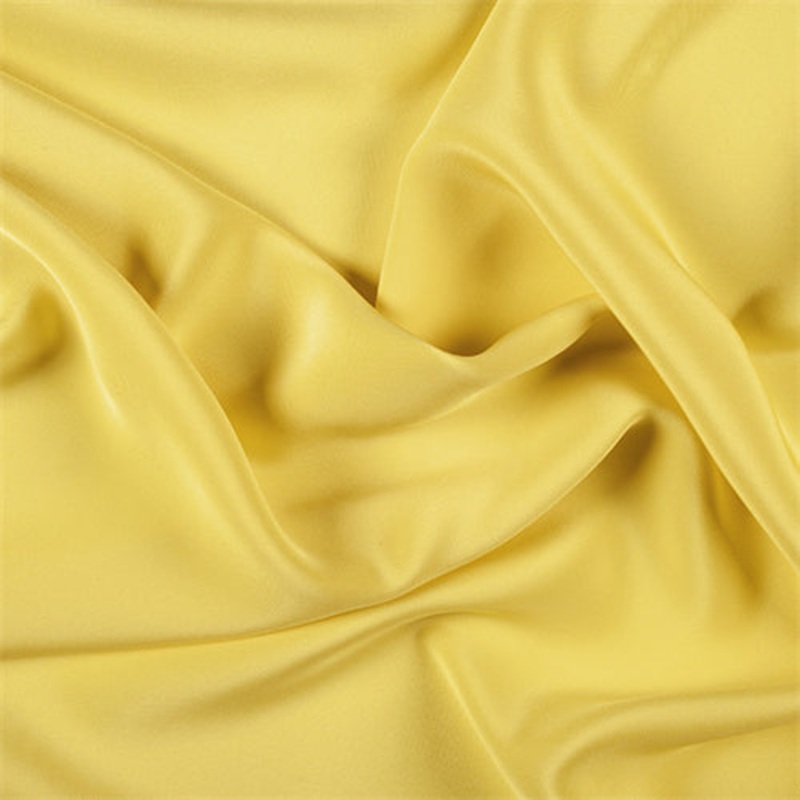 Runway Silks Bright Yellow 4 Ply Silk Crepe Fabric – Reorderable