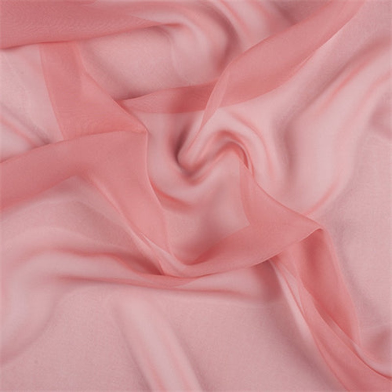 Runway Silks Coral Orange Wide Silk Chiffon Fabric – Reorderable