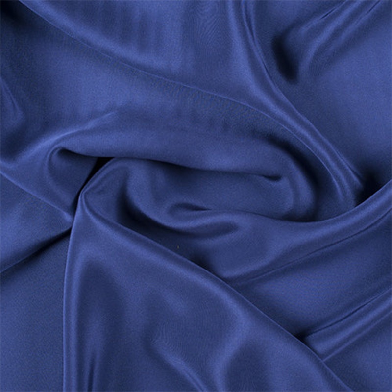 Runway Silks Dark Blue 4 Ply Silk Crepe Fabric – Reorderable