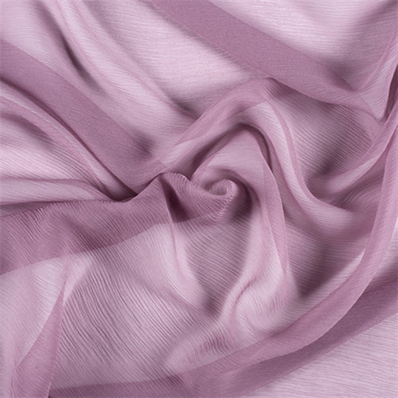 Runway Silks Mauve Crinkled Silk Chiffon Fabric – Reorderable