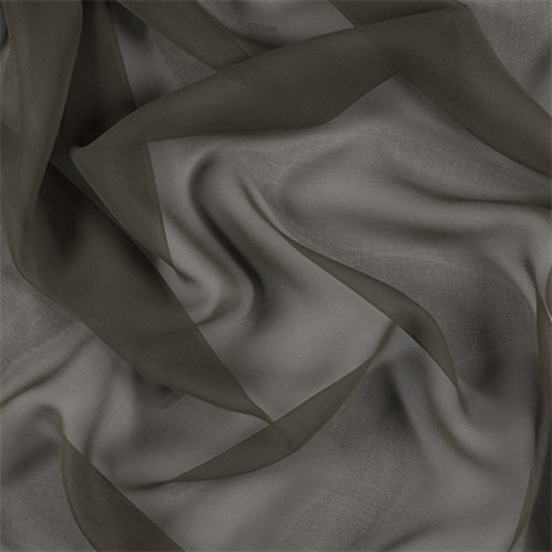 Runway Silks Olive Brown Wide Silk Chiffon Fabric – Reorderable