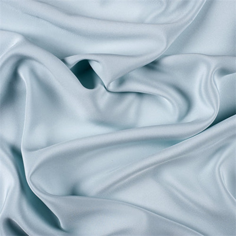 Runway Silks Pale Blue 4 Ply Silk Crepe Fabric – Reorderable