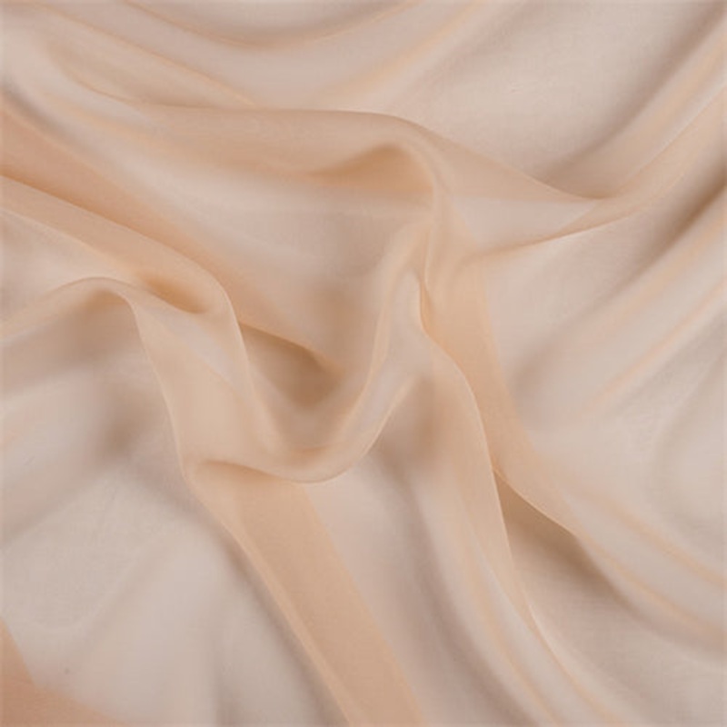 Runway Silks Peach Silk Chiffon Fabric – Reorderable