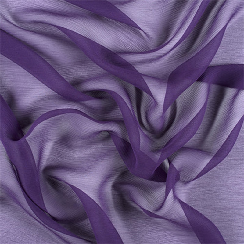 Runway Silks Purple Crinkled Silk Chiffon Fabric – Reorderable
