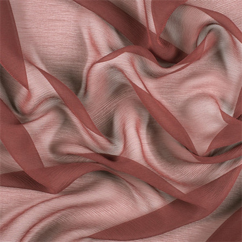 Runway Silks Rust Crinkled Silk Chiffon Fabric – Reorderable
