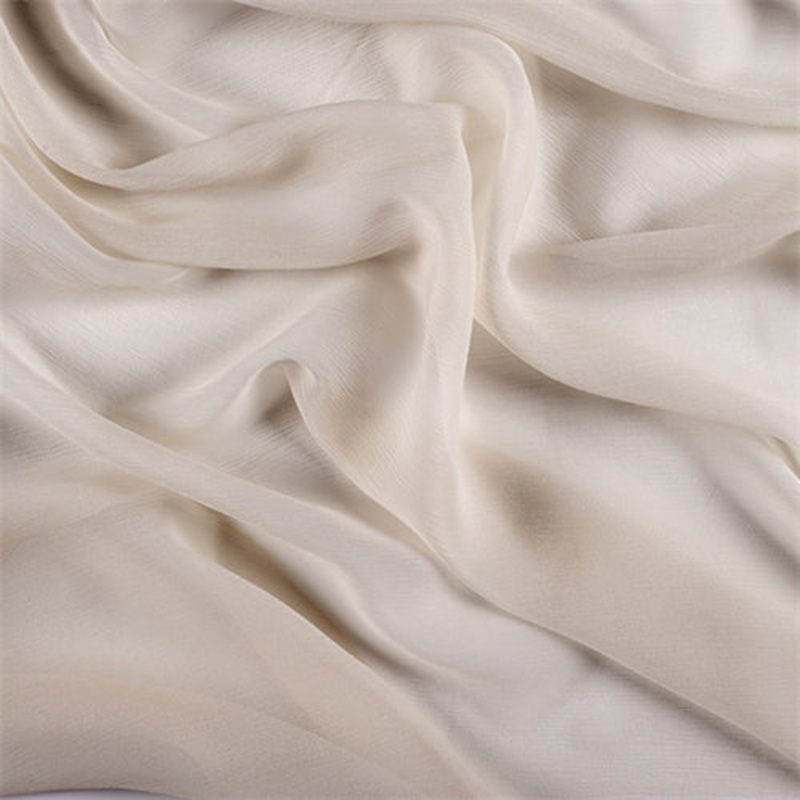 Runway Silks Soft Yellow Crinkled Silk Chiffon Fabric – Reorderable