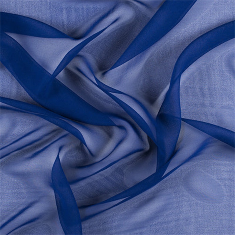 Runway Silks Blue Silk Chiffon Fabric – Reorderable