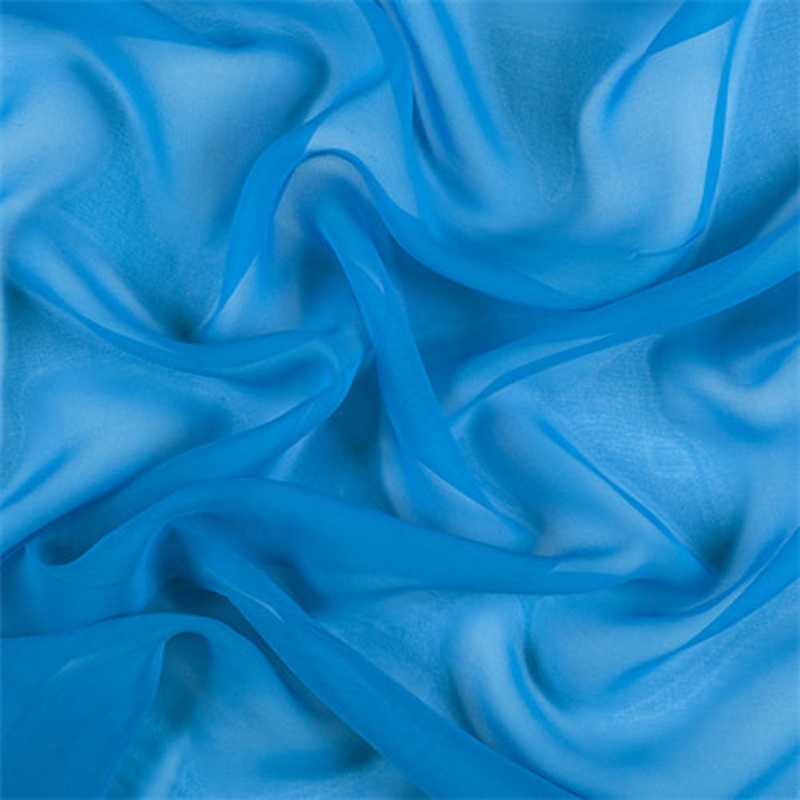 Runway Silks Bright Blue Wide Silk Chiffon Fabric – Reorderable