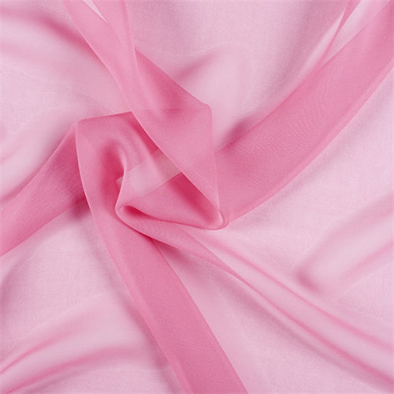 Runway Silks Carnation Pink Silk Chiffon Fabric – Reorderable