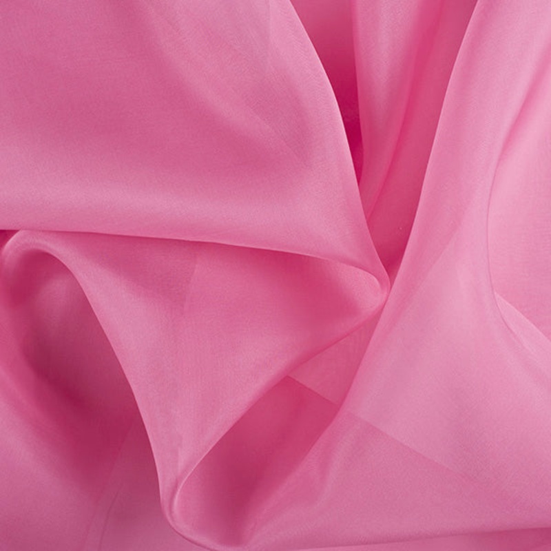 Runway Silks Carnation Pink Silk Organza Fabric – Reorderable