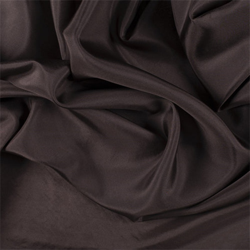 Runway Silks Dark Brown Silk Habotai Fabric – Reorderable