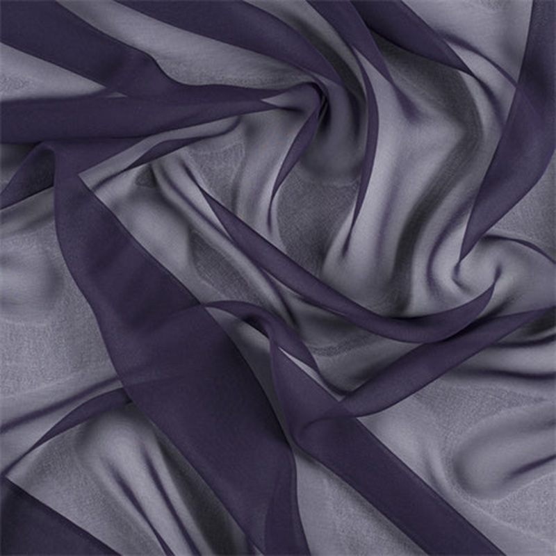 Runway Silks Dark Purple Wide Silk Chiffon Fabric – Reorderable