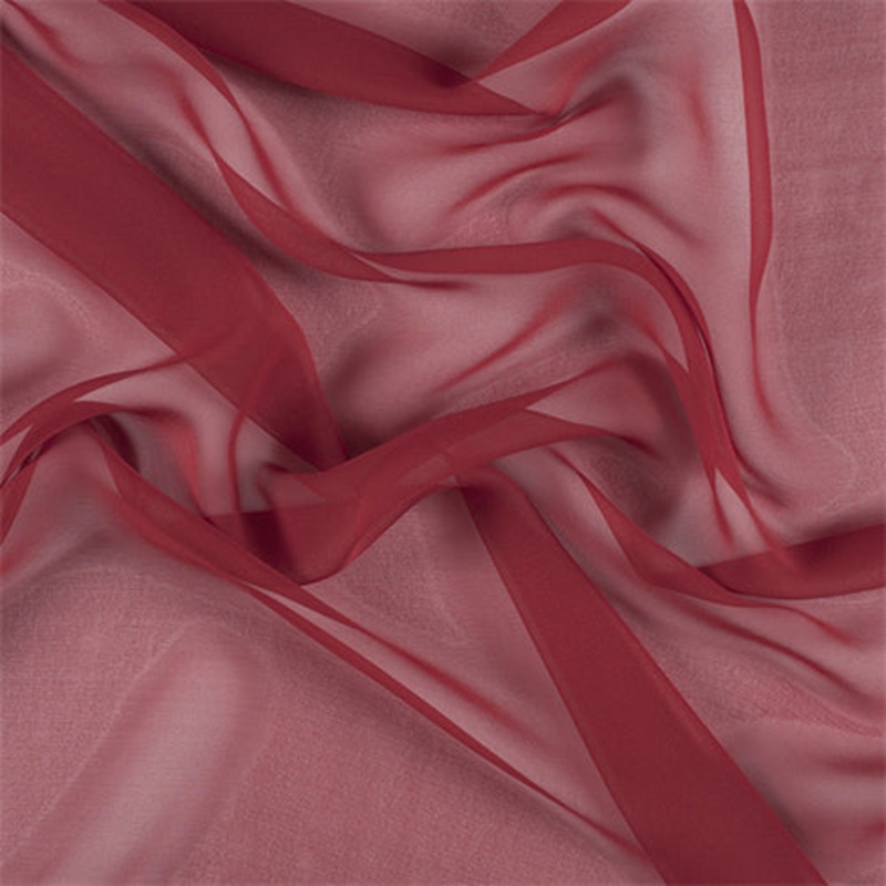 Runway Silks Red Wide Silk Chiffon Fabric – Reorderable