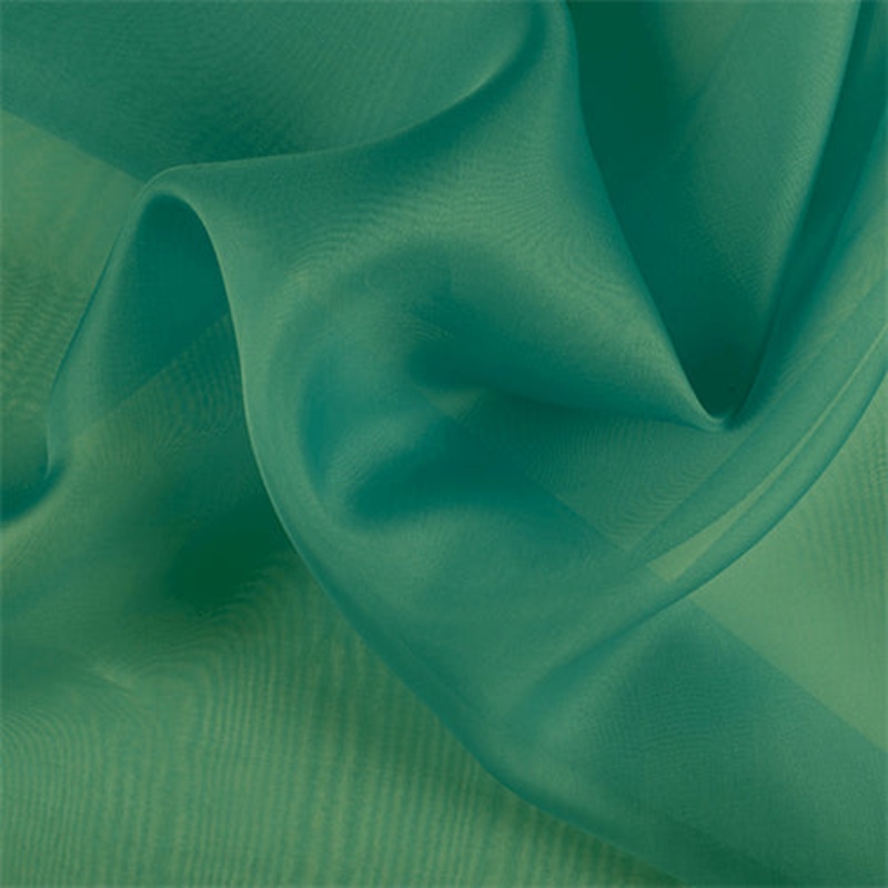 Runway Silks Teal Silk Organza Fabric – Reorderable