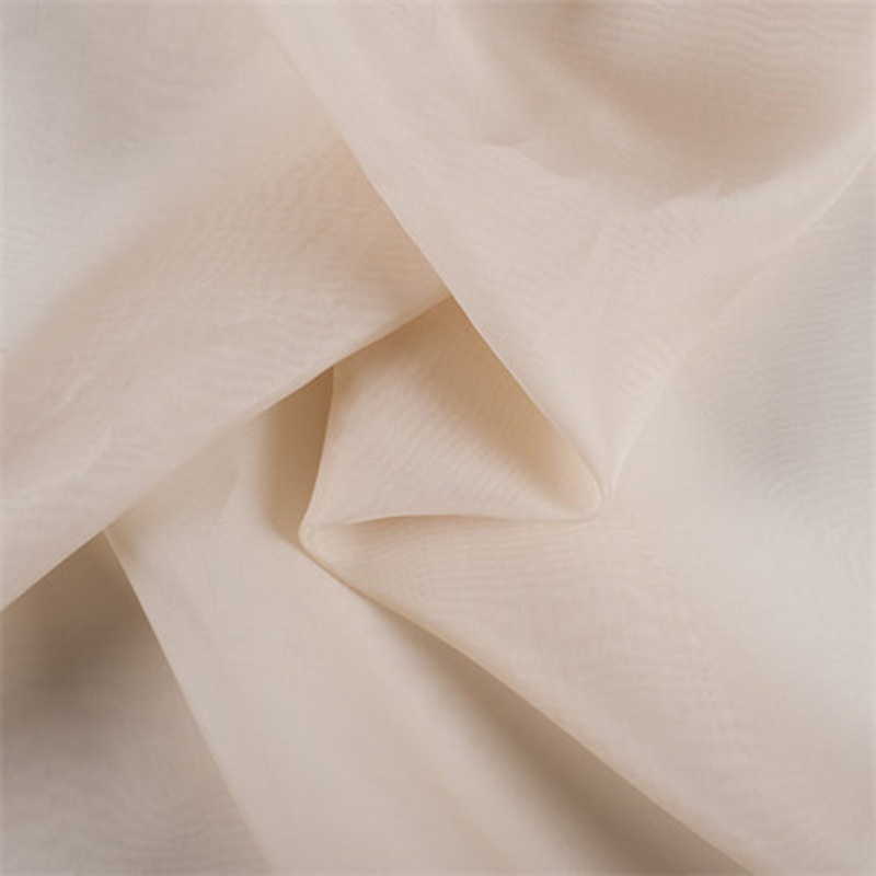 Runway Silks Beige Silk Organza Fabric – Reorderable