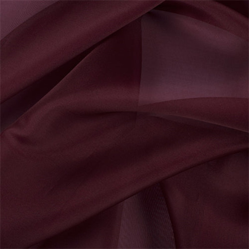 Runway Silks Dark Brick Red Silk Organza Fabric – Reorderable