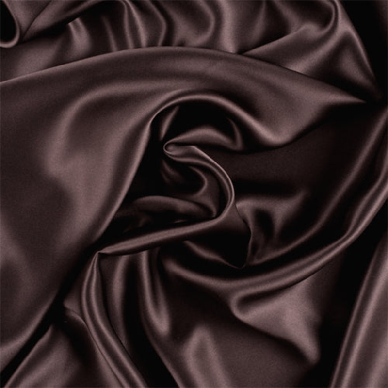 Runway Silks Dark Brown Stretch Silk Charmeuse Fabric – Reorderable