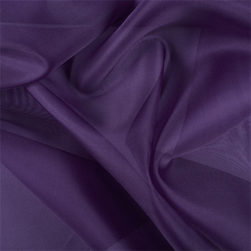 Runway Silks Eggplant Silk Organza Fabric – Reorderable