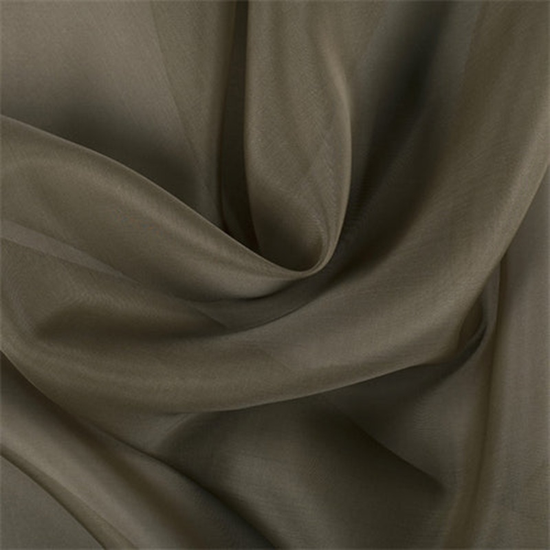 Runway Silks Olive Brown Silk Organza Fabric – Reorderable